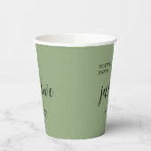 Sage Green Nothing Fancy Just Love Wedding   Papieren Bekers (Links)