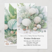 Sage Green Ocean Dream Baby shower Kaart (Voorkant / Achterkant)