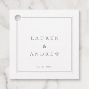 Sage Green Olijfgroen Minimalistisch Modern Bedankjes Labels