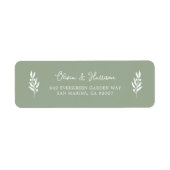 Sage Green Olive Branch Address Label (Voorkant)