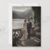 Sage Green Olive Branch Monogram Photo Wedding Kaart (Achterkant)