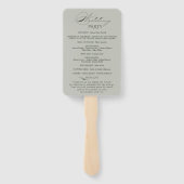 Sage Green Olive Branch Monogram Wedding Program  Handwaaier (Achterkant)