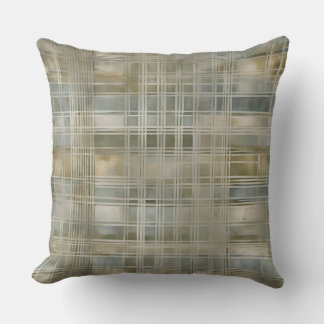 Sage Green Olive Dusty Blue Farmhouse Plaid Kussen