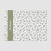 Sage Green Olives Watercolor Tissuepapier (Voorkant)