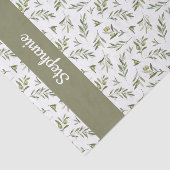 Sage Green Olives Watercolor Tissuepapier (Detail)