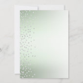 Sage Green Ombre Confetti Eerste Heilige Communie Kaart (Achterkant)