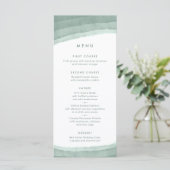 Sage Green Ombre | Minimalistisch Boho Wedding Menu (Staand voorkant)