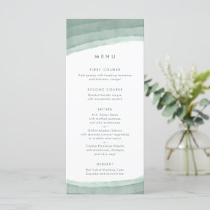 Sage Green Ombre Minimalistisch Boho Wedding Menu