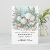 Sage Green Onder het Zee Adventure Baby shower Kaart (Staand voorkant)