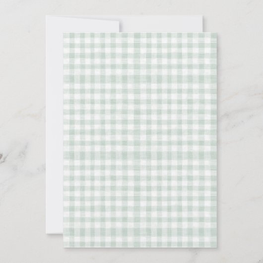 Sage Green One Lucky Duck 1e verjaardag Bedankkaart (Achterkant)