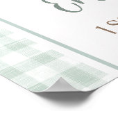 Sage Green One Lucky Duck 1st Verjaardag Welkom Poster (Hoek)