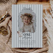Sage Green One Silly Goose 1st Birthday Invitation Kaart