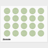 Sage Green Onze favoriete huwelijksgunst Sticker (Vel)