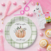 Sage Green Onze kleine pompoen is onderweg Papieren Bordje (Feest)