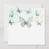 Sage Green Onze kleine vlinder draait er een Kaart (Achterkant)