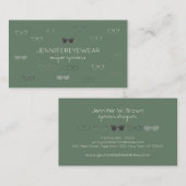 Sage Green Optical Eye zonnebril Visitekaartje (Voorkant / Achterkant)