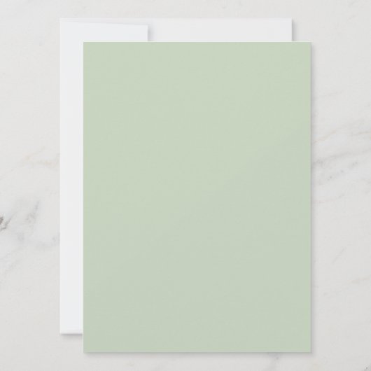 Sage Green & Oranje Formal Wedding Invitations Kaart (Achterkant)
