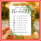 Sage Green Order of Events Elegant Wedding Program Kaart