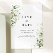 Sage Green Organic Greenery Photo Wedding Save The Date