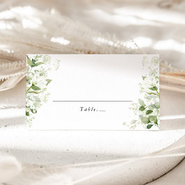 Sage Green Organic Greenery Wedding Place Card Plaatskaartje
