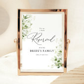 Sage Green Organic Greenery Wedding Reserved Sign Poster