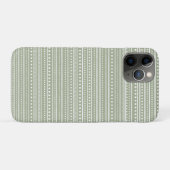 Sage Green Organische Strepen en Stippen Case-Mate iPhone Case (Achterkant (horizontaal))