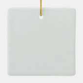 Sage Green Our First Christmas As Engaged Photo Keramisch Ornament (Achterkant)