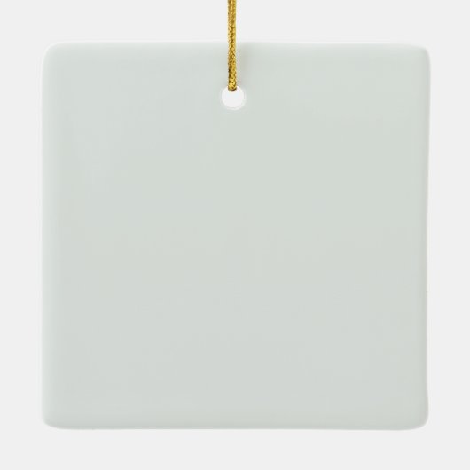 Sage Green Our First Christmas As Engaged Photo Keramisch Ornament (Achterkant)