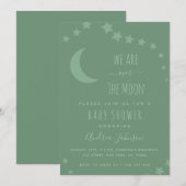 Sage Green Over de maan en de Stars Dreamweaver Kaart (Voorkant / Achterkant)