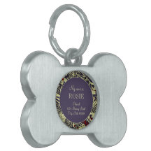 Sage Green & Paars Botanical Personalized Silver