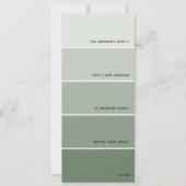 Sage Green Paint Swatch Nieuw adres aankondiging (Voorkant)