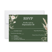 Sage Green & Pampas Boho RSVP