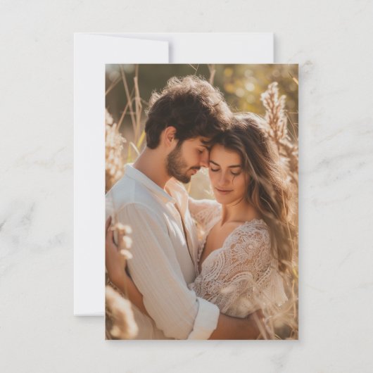 Sage Green & Pampas Boho RSVP Kaart (Achterkant)