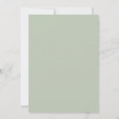 Sage green Pampas Bridal Shower Invitation Kaart (Achterkant)