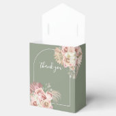Sage Green Pampas Grass Boho Wedding Box Bedankdoosjes (Geopend)