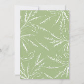 Sage Green Pampas Grass Modern Minimalist Baptisme Kaart (Achterkant)