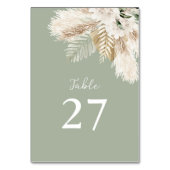 Sage Green Pampas Grass waterverf bruiloft Kaart (Voorkant)
