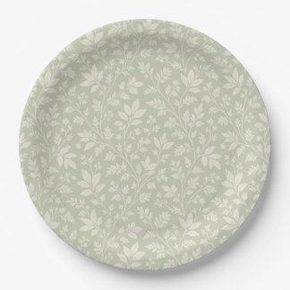Sage Green Paper Plates Papieren Bordje