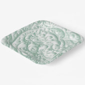 Sage Green Paper Quilling Daisy Design Papieren Bordje (Gebogen)