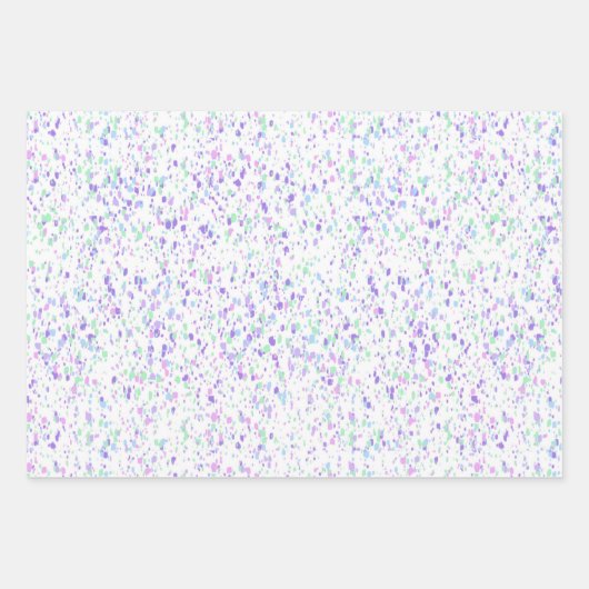 Sage Green, Pastel Paars en Roze Birthday Cake Inpakpapier Vel (Voorkant 3)