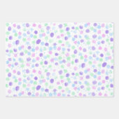 Sage Green, Pastel Paars en Roze Birthday Cake Inpakpapier Vel (Voorkant 2)
