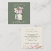 Sage Green Pastry Chef mok Boho chic Bakery Vierkante Visitekaartje (Voorkant / Achterkant)