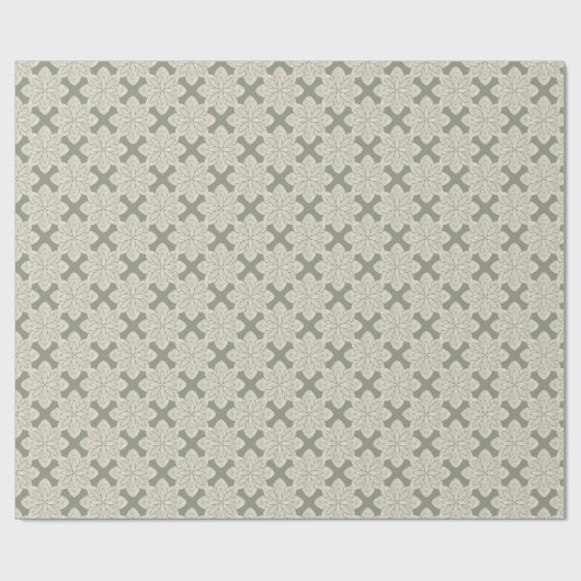 Sage Green Pattern Cadeaupapier (Vlak)
