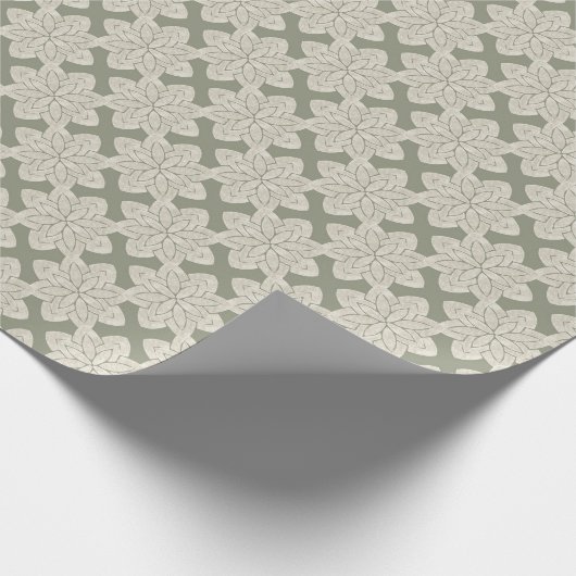 Sage Green Pattern Cadeaupapier (Hoek)