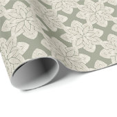 Sage Green Pattern Cadeaupapier (Rol Hoek)