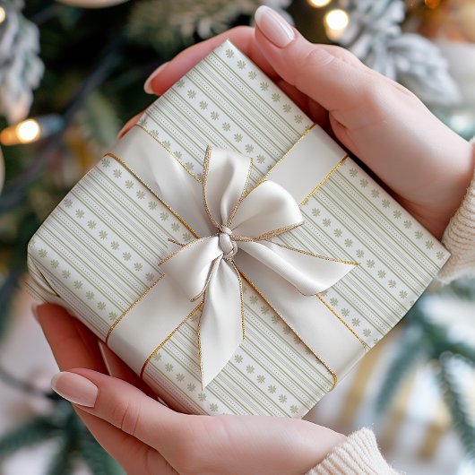 Sage Green Pattern Wrapping Paper Cadeaupapier