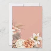 Sage Green Peach Floral Bewaar de datum Save The Date (Achterkant)