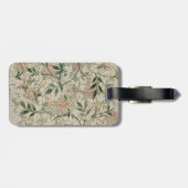 Sage Green, Peach Floral Personalized Bagagelabel (Achterkant horizontaal)