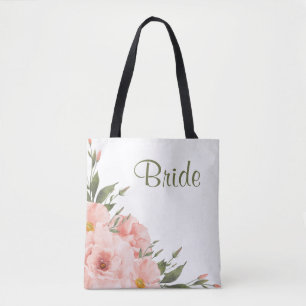 Sage Green & Peach Rozen Tote Bag