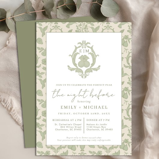 Sage Green Perfect Pear Night voor het diner Uitno Kaart